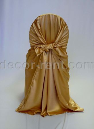 Gold Satin Chair Wrap (pocket style) Gold Satin Chair Wrap (pocket style)